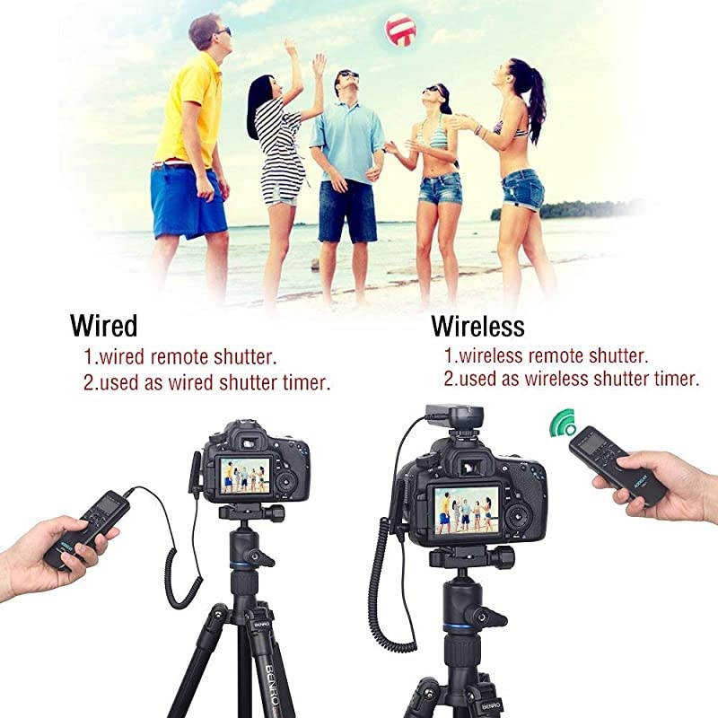 Remote Control Shutter Release Intervalometer with Lens Cloth for Olympus OMD EM10 Mark II Pen EPL8 PenF EPL6 for Panasonic Lumix DMCG7 G85 GH4