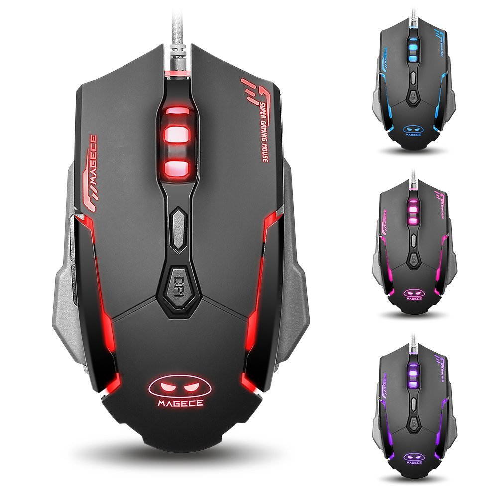 Magece G2 Gaming Mice 3200 DPI 6 Buttons Professional Ergonomic Gaming Mouse for PC Mac Gamer