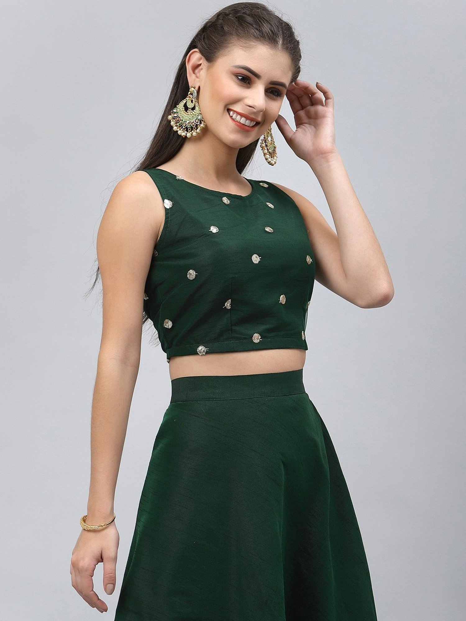 studiorasa Green Embellished Choli