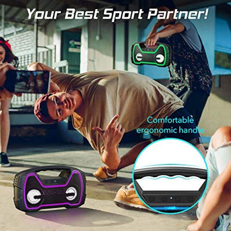 Portable Bluetooth Speaker, True Wireless Stereo Pairing 2 Speakers for a Powerful 50W Bass Sound, 100Ft Bluetooth Range, 40 Hrs Playtime, IPX7 Waterproof Speaker, Built-in Mic, Indoor, Outdoor Party