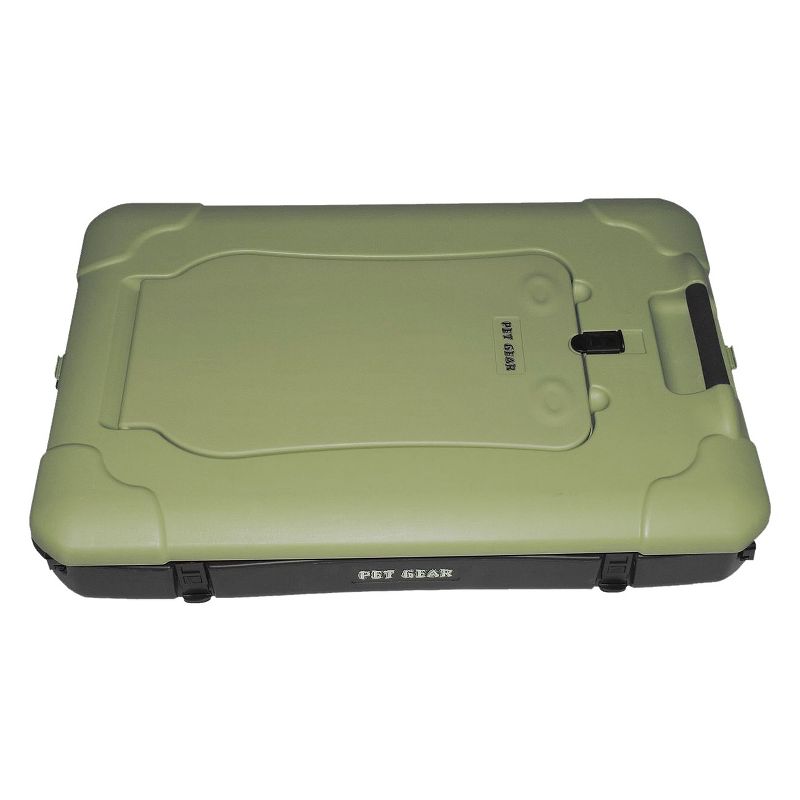 K&H Pet Products 3994 Thermo Outdoor Water Resistant Safe Escape Heated Kitty House with 2 Door Flaps For Feral and Outdoor Cats, Barn Red, Black