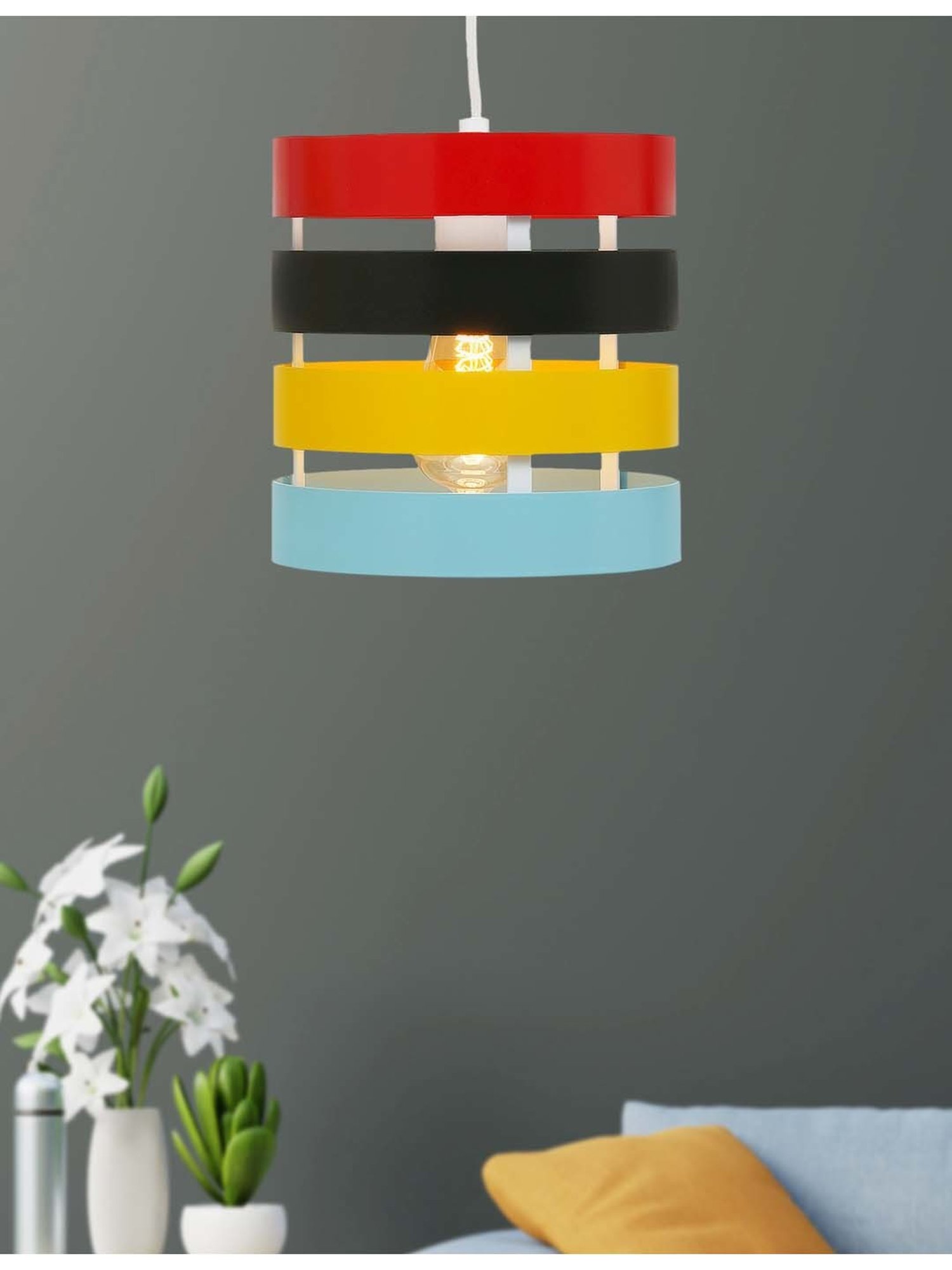 Kapoor E Illuminations 'Uttermost' Multicolor Metal Pendant Light - Set of 1