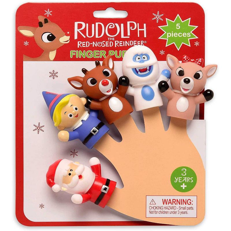 Rudolph the Red-Nosed Reindeer Finger Puppets - 5pc