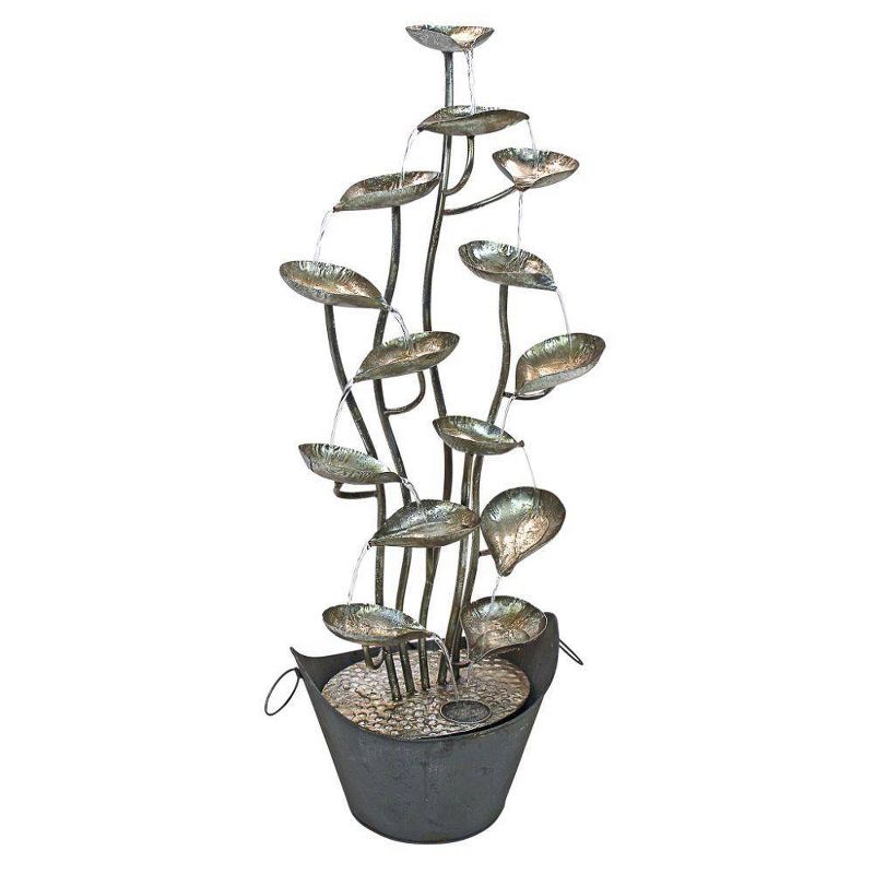 Rain Forest Leaves Cascading Metal Fountain - Acorn Hollow