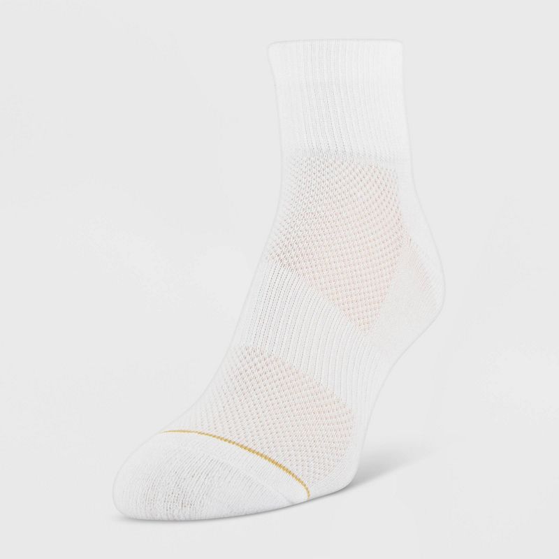 All Pro Women's Extended Size Aqua FX 6pk No Show Athletic Socks - White 8-12