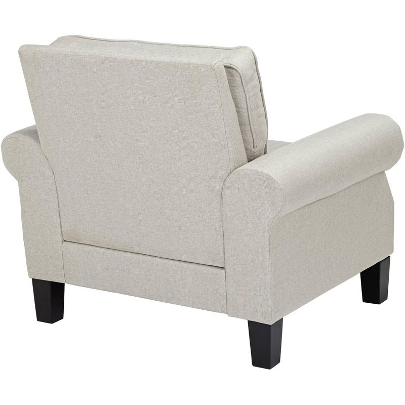 Elm Lane Clyde Park Oslo Linen Nailhead Trim Armchair