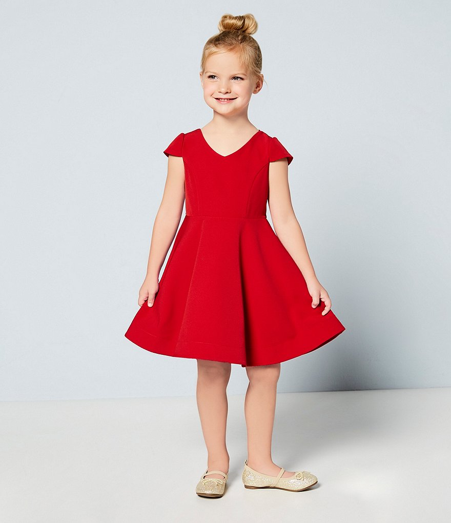 Tween Diva Little Girls 4-6X Bow-Back Fit-And-Flare Dress