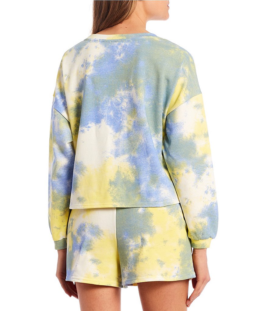 Blu Pepper Coordinating Tie-Dye Long Sleeve Top