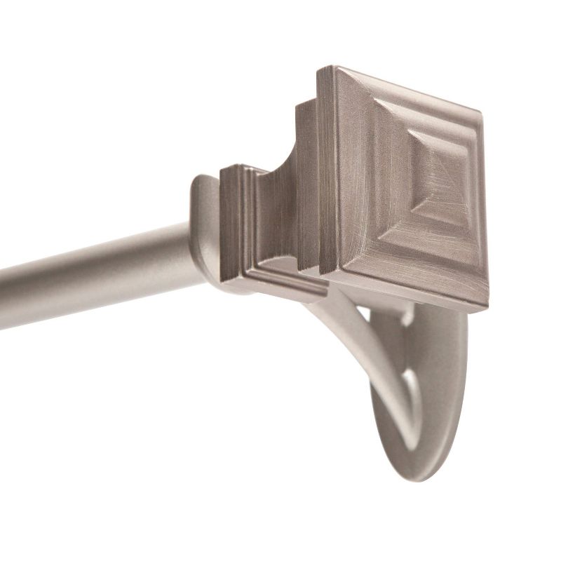 66"-120" Fast Fit Easy Install Milton Adjustable Curtain Rod Gray - Kenney