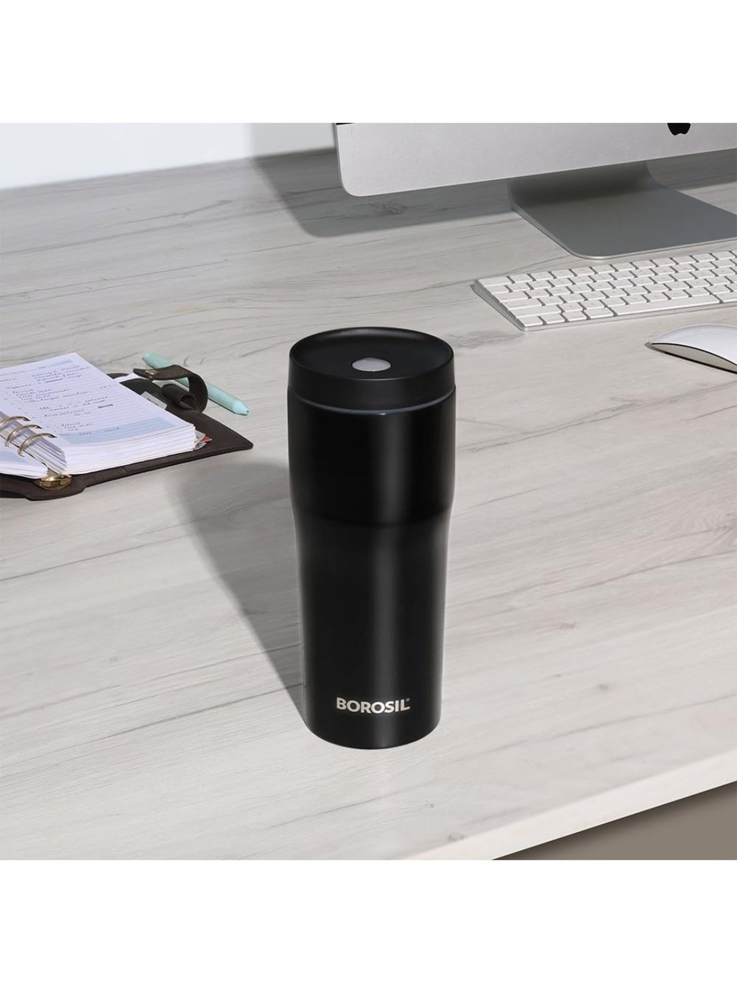 Borosil ?Black Stainless Steel Flasks (500 ML)