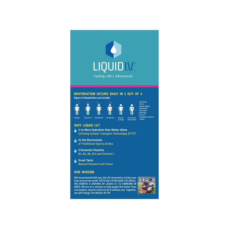 Liquid I.V. Hydration Multiplier - Passion Fruit - 10ct/0.56oz
