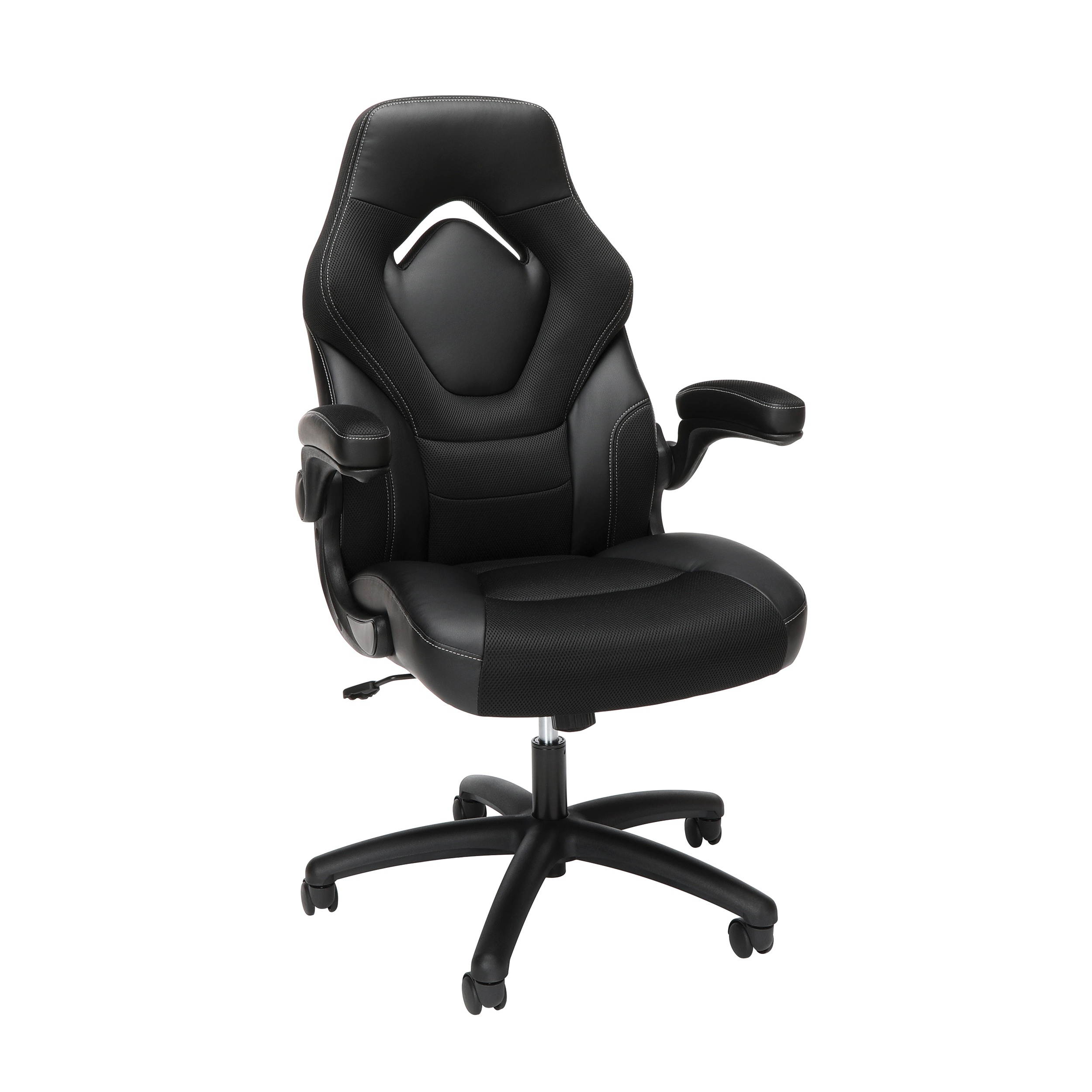 Essentials Collection Racing Style Gaming Chair, in Black (ESS-3085V2-BLK)