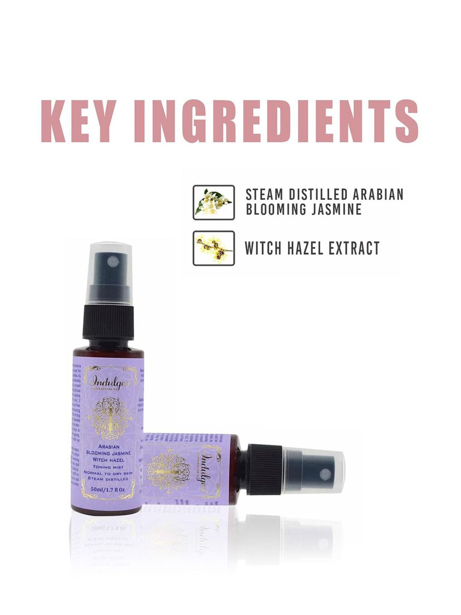 Indulgeo Essentials Arabian Blooming Jasmine Witch Hazel Facial Mist & Toner - 50 ml
