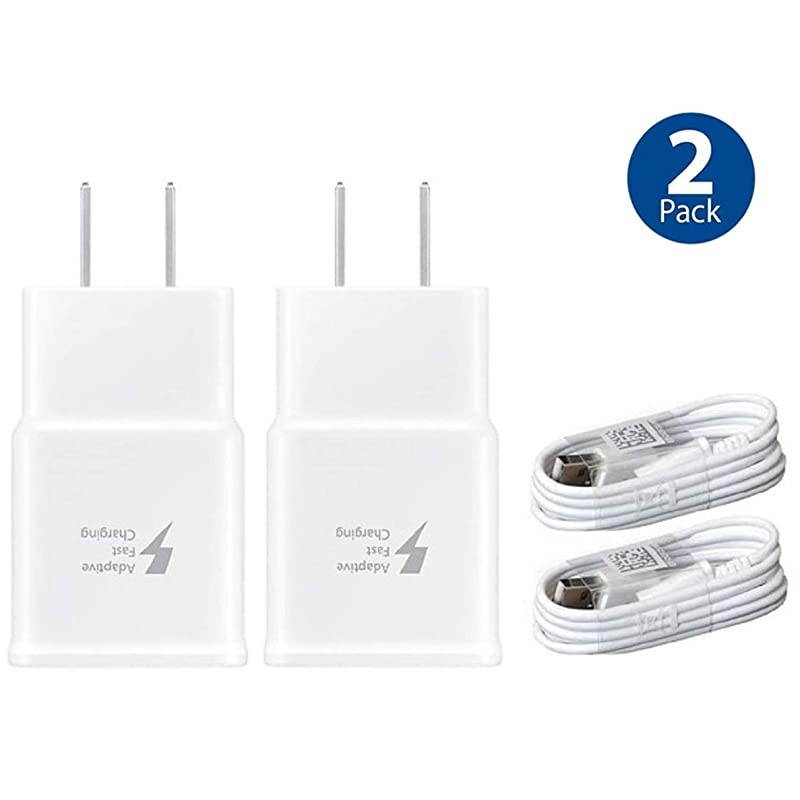 Charger Adaptive Fast Charger Kit for Samsung Galaxy S7S7 ES6S6 ENote54 S4S3 USB 20 Fast Charge Kit True Digital Adaptive Fast Charging Charge + Micro USB Cable 4 ft