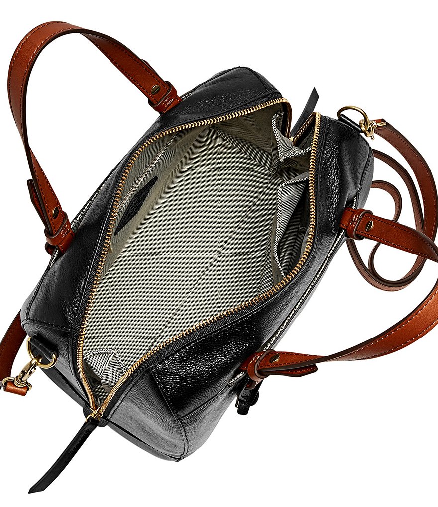Fossil Rachel Zip Leather Satchel Bag