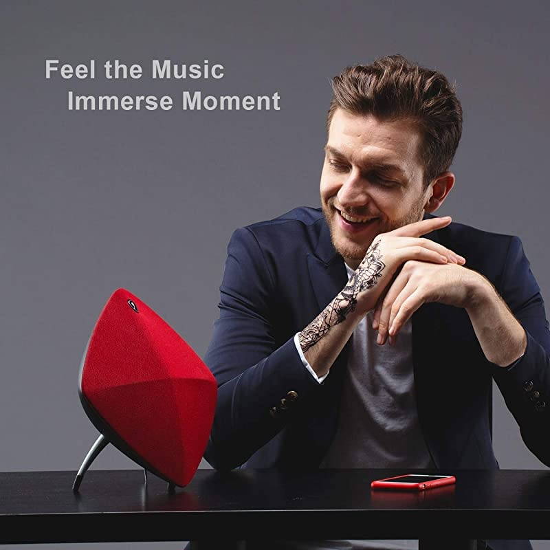 Home Bluetooth Speaker  Powered Speakers with 45W Extended Bass and Treble 21 HiFi Surround Sound Wireless Stereo Pairing Design for Home Bookshelf TV Desktop