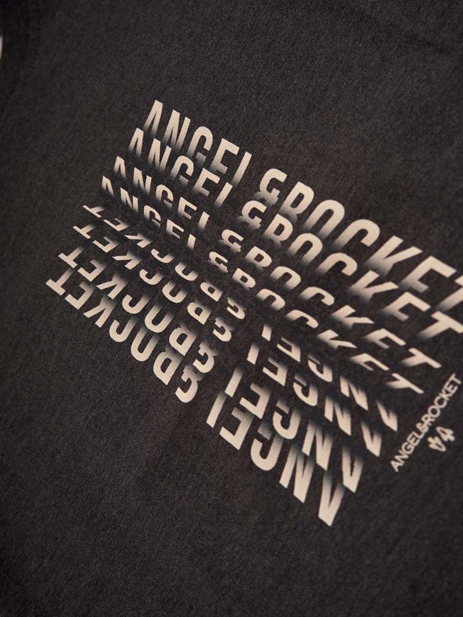 Angel & Rocket Kids Grey Cotton Printed T-Shirt