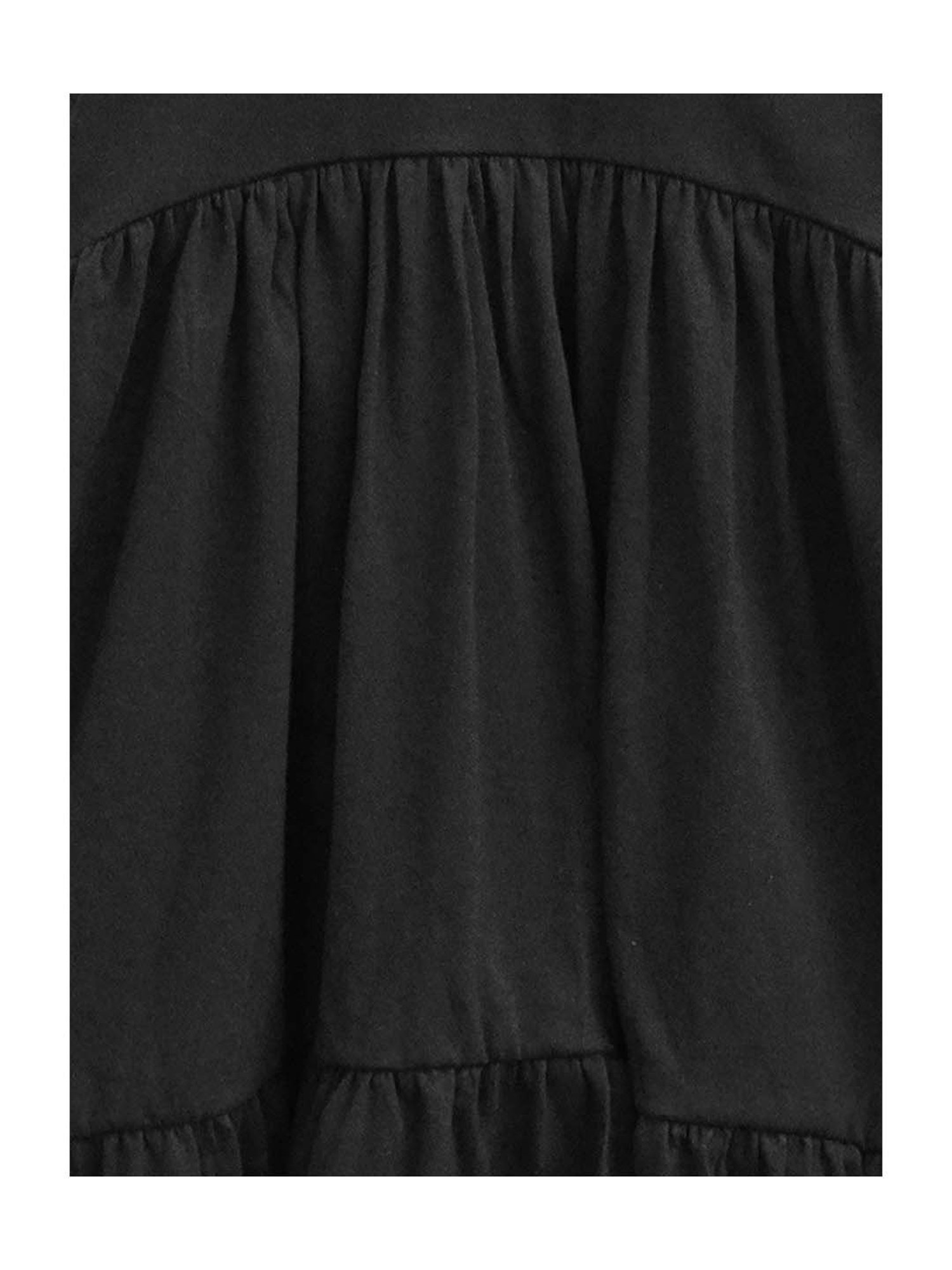 A.T.U.N. Kids Black Cotton Regular Fit Full Sleeves Dress