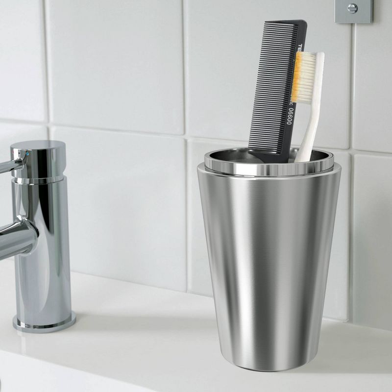 7pc Kingston Bath Accessory Set for Vanity Counter Tops Brushed Nickel - Nu Steel