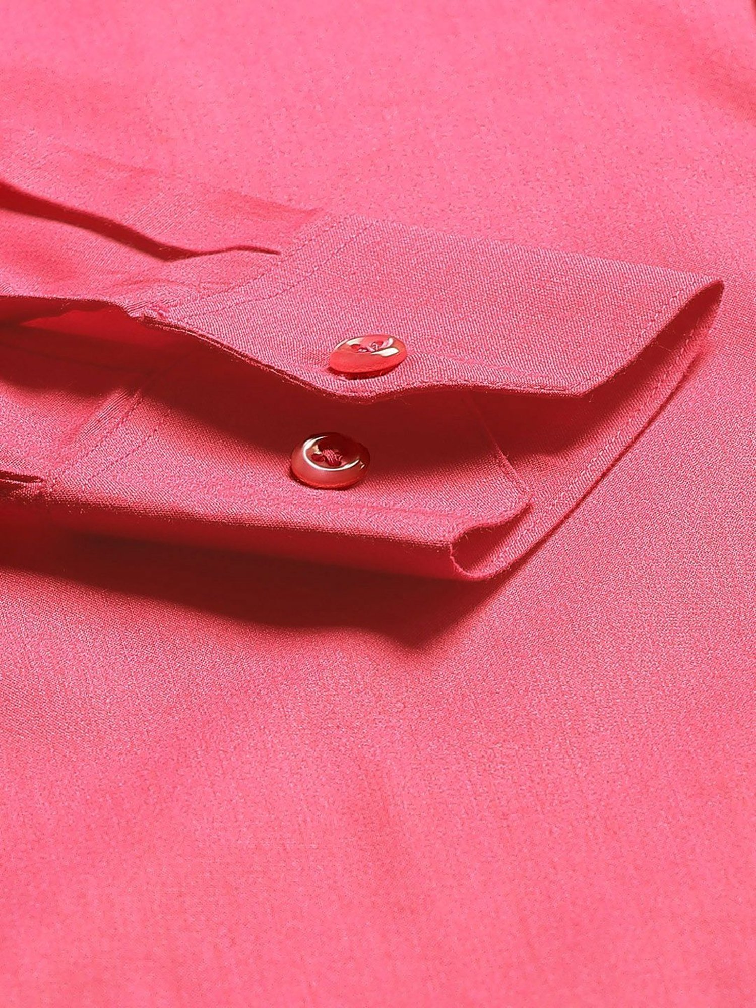 Sojanya Pink Cotton Regular Fit Shirt