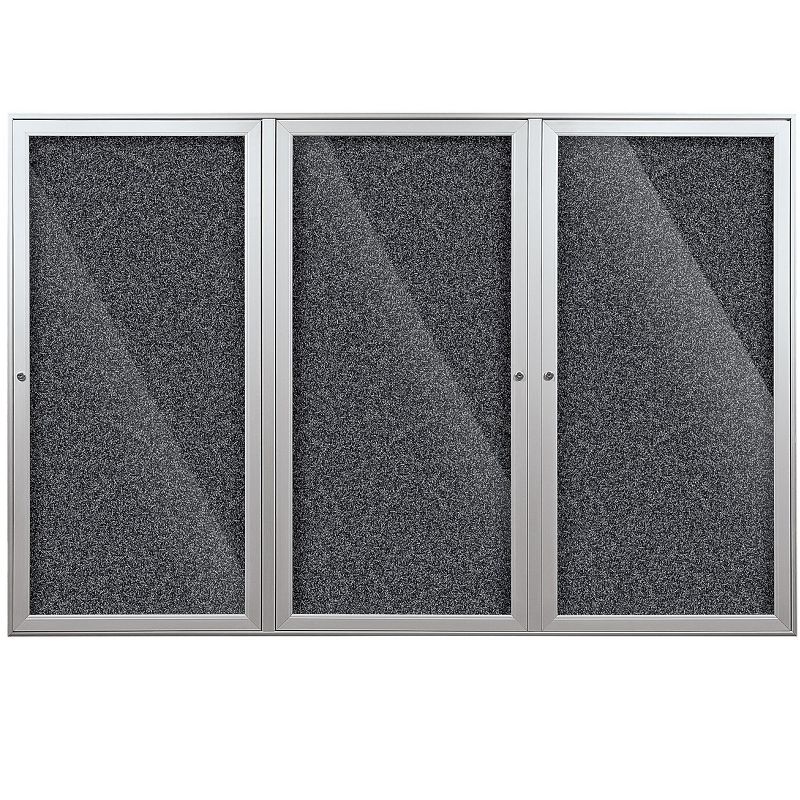 U Brands 40"x30" Linen Bulletin Board White Decor Frame