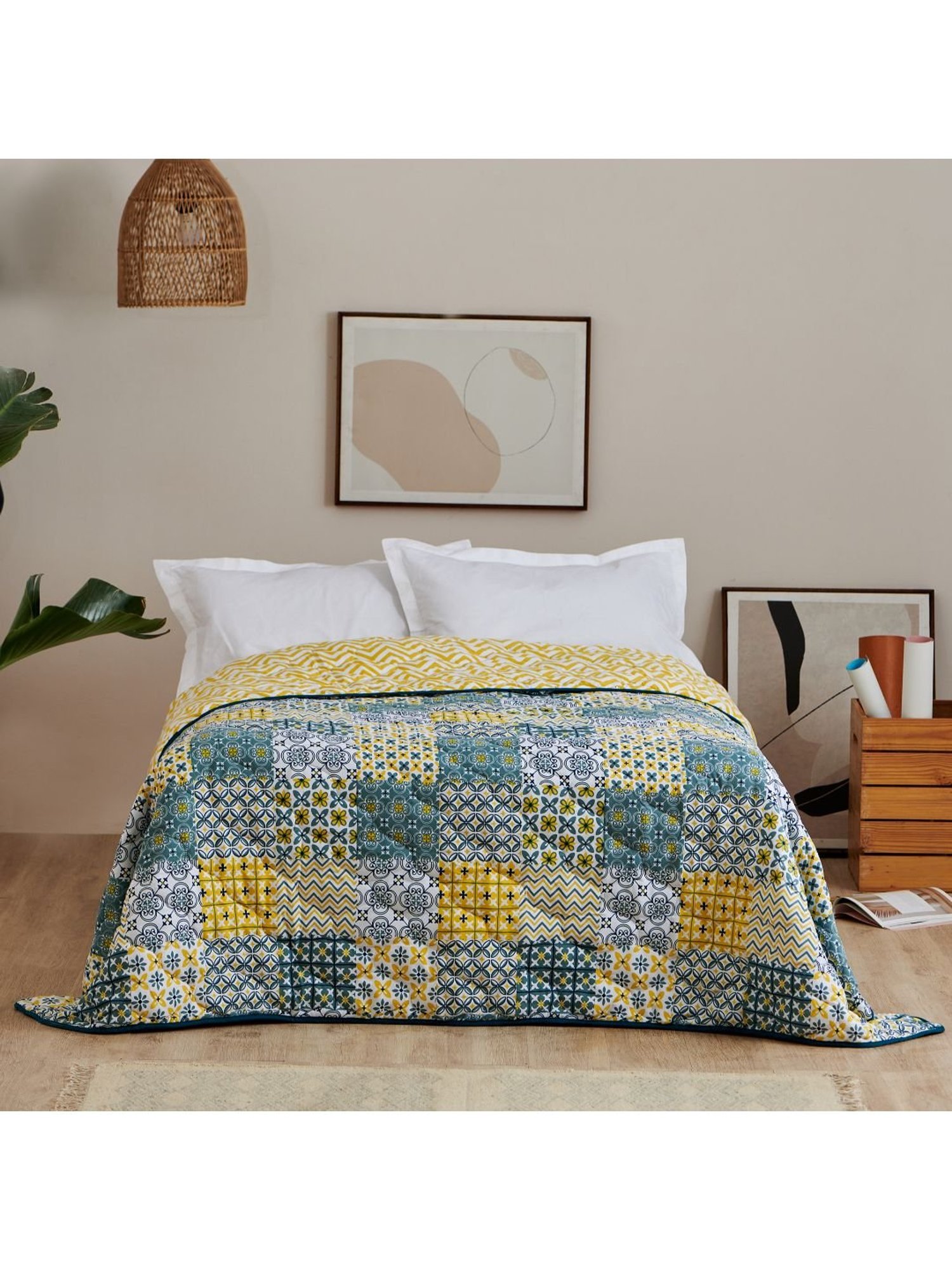 King 3pc Rhapsody Comforter Set Blue - Ayesha Curry