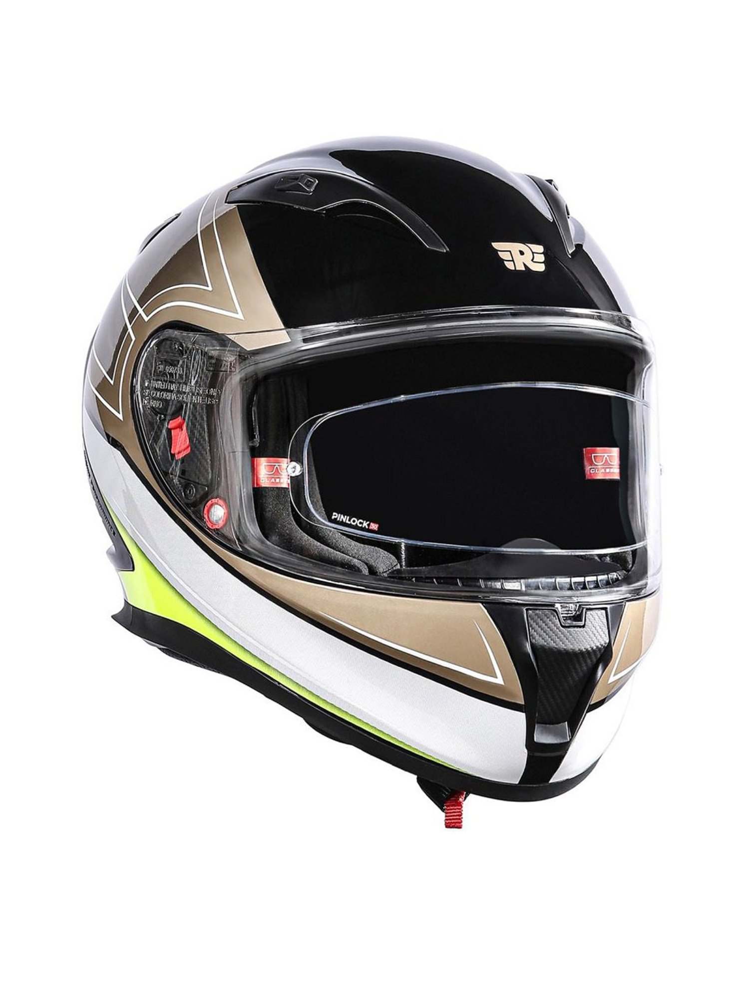 Royal Enfield SpeedX Full Face Golden Printed Helmet