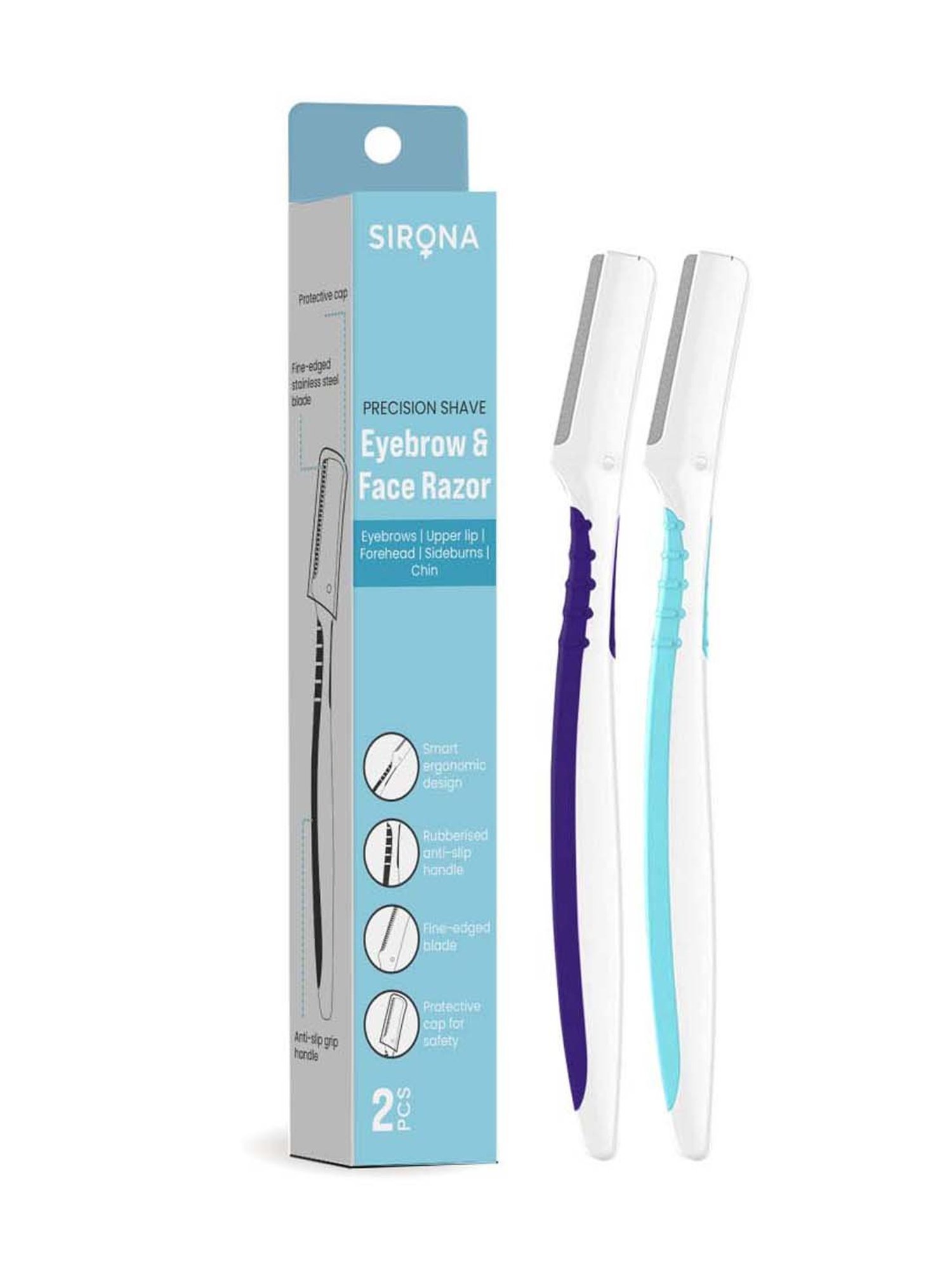 Sirona Precision Shave Eyebrow & Face Razor for Women