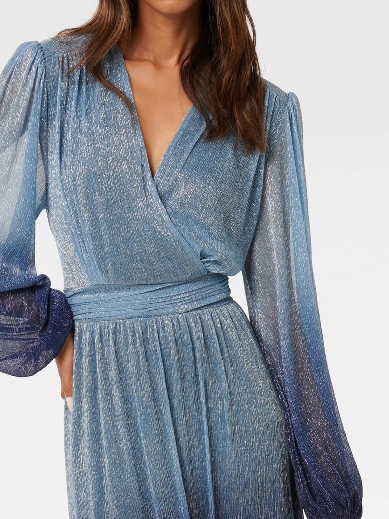 Forever New Gisele Petite Ombre Plisse Maxi Dress