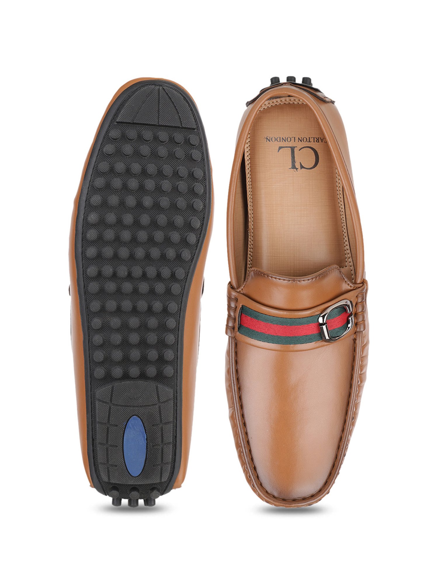 Carlton London Men's Tan Casual Loafers