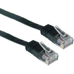 CAT5E Flat UTP Cable, 32AWG, Black, 25 ft