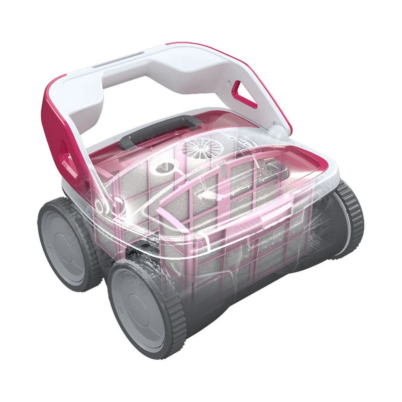 BWT B200 Robotic In Ground Swimming Pool Vacuum Cleaner with 4 PVA Brush Wheels and 1 Rotating PVC Brush for 646 Square Foot Pools