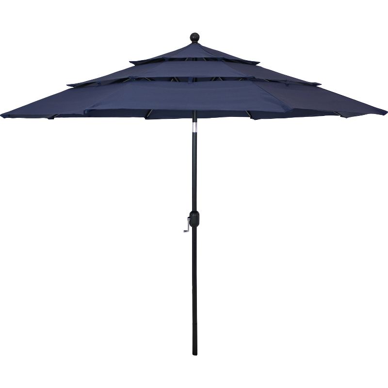 9' x 5' Rectangular Double Top Patio Outdoor Market Umbrella Emerald Green - Crestlive Products