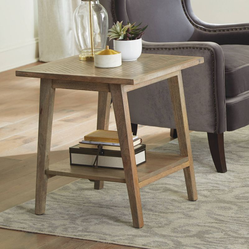 Milani Square End Table Natural - Steve Silver Co.