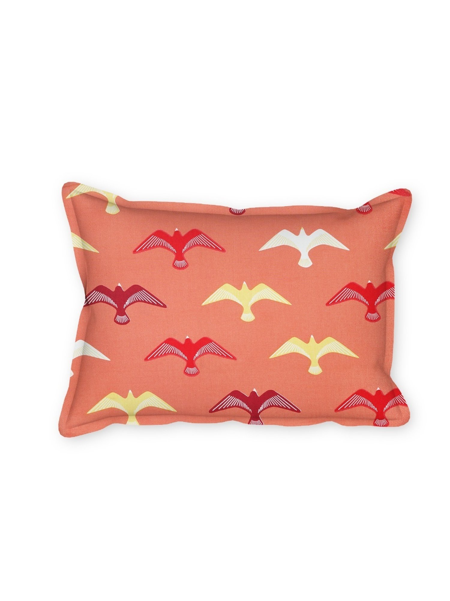 SEJ by Nisha Gupta Geometric Red 160 TC Cotton King Bed Sheet with 2 Pillow Covers