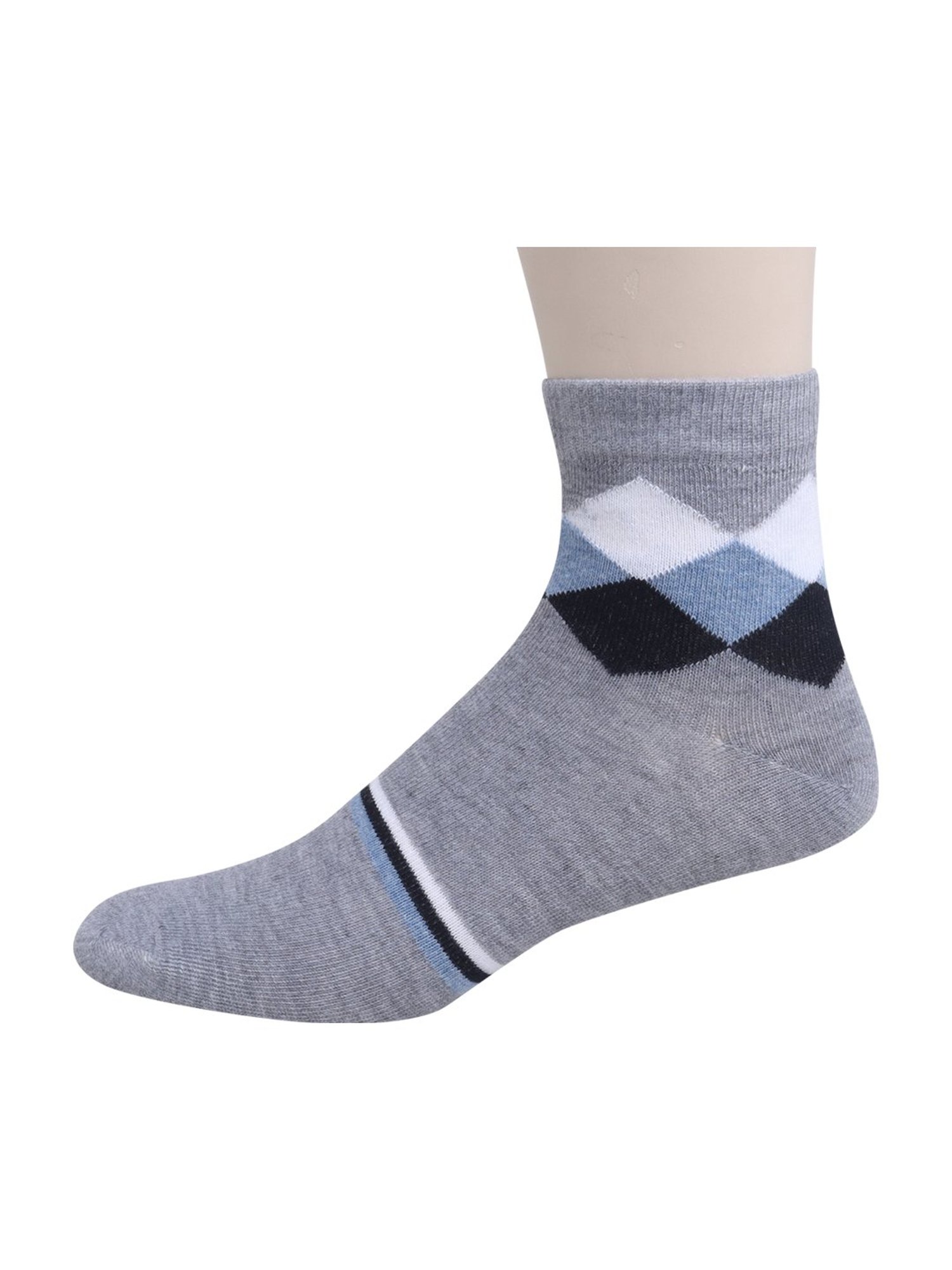Sokker Multicolor Cotton Checks Socks - Set of 5