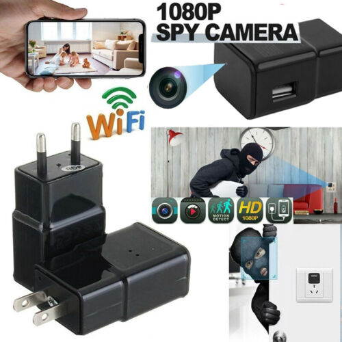 HD 1080P WIFI Security Mini Spy Hidden Camera Wall Charger IP Camera Plug APP Control US Plug