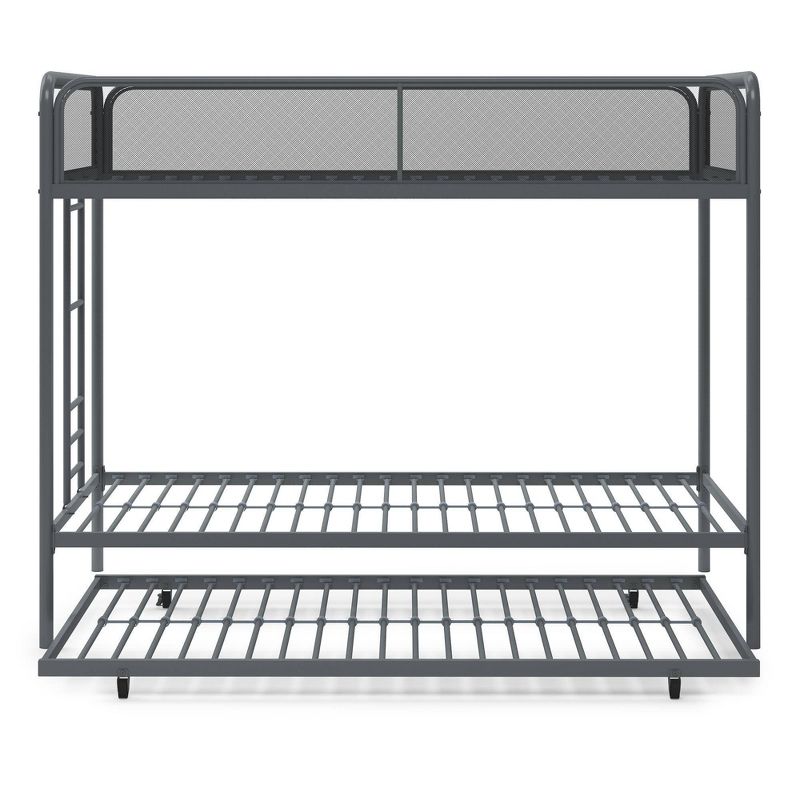 Twin Etta Triple Bunk Bed Gray - Room & Joy