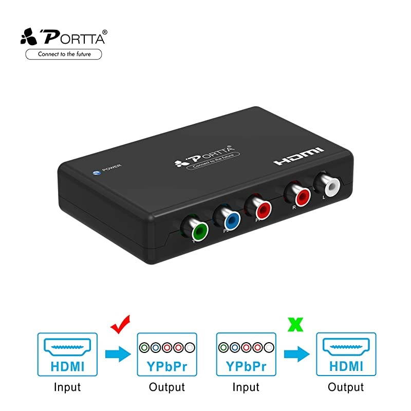 HDMI Converter HDMI to YPbPr RGB Component Plus RL Audio Converter V13 Support 1080P60Hz 2 Channel LPCM HDMI Audio Extractor for HDTV PS3 PS4 HDVD Player Wii Xbox etc