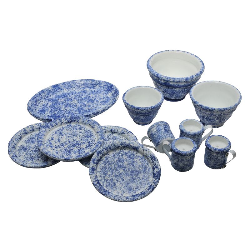 The Queen's Treasures Vintage Spatter Ware Serving & Dish Set for 18" Dolls - 10pc