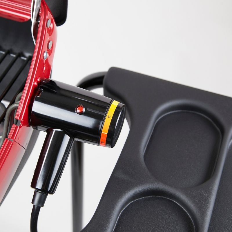 Americana Electric Cart Grill with Polymer Side Tables and Shelf Model 9359W5.181 - Meco