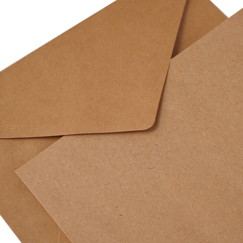 50ct Plain Flat panel Kraft Invitation