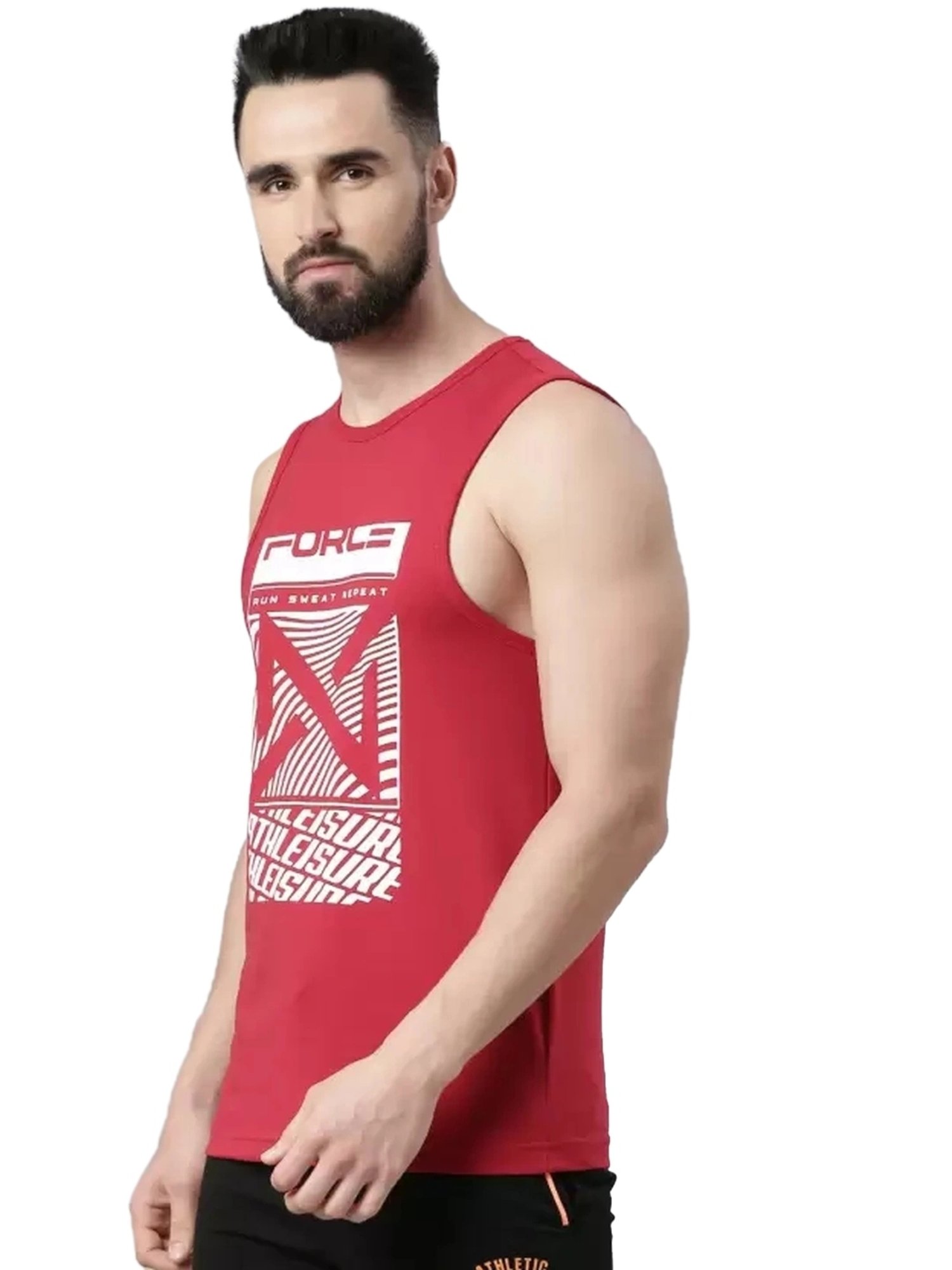 Force NXT Multicolored Cotton Regular Fit Printed Vest - Pack Of 3