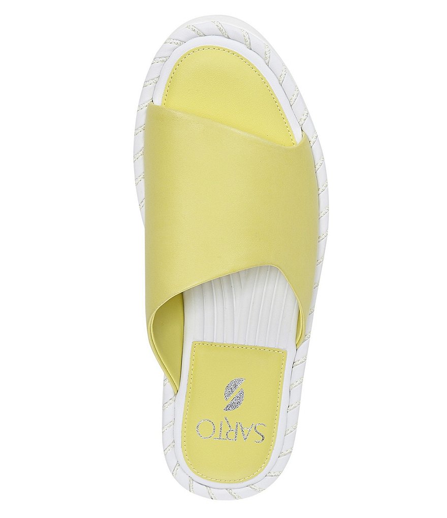Sarto by Franco Sarto Zoe Leather Platform Slides