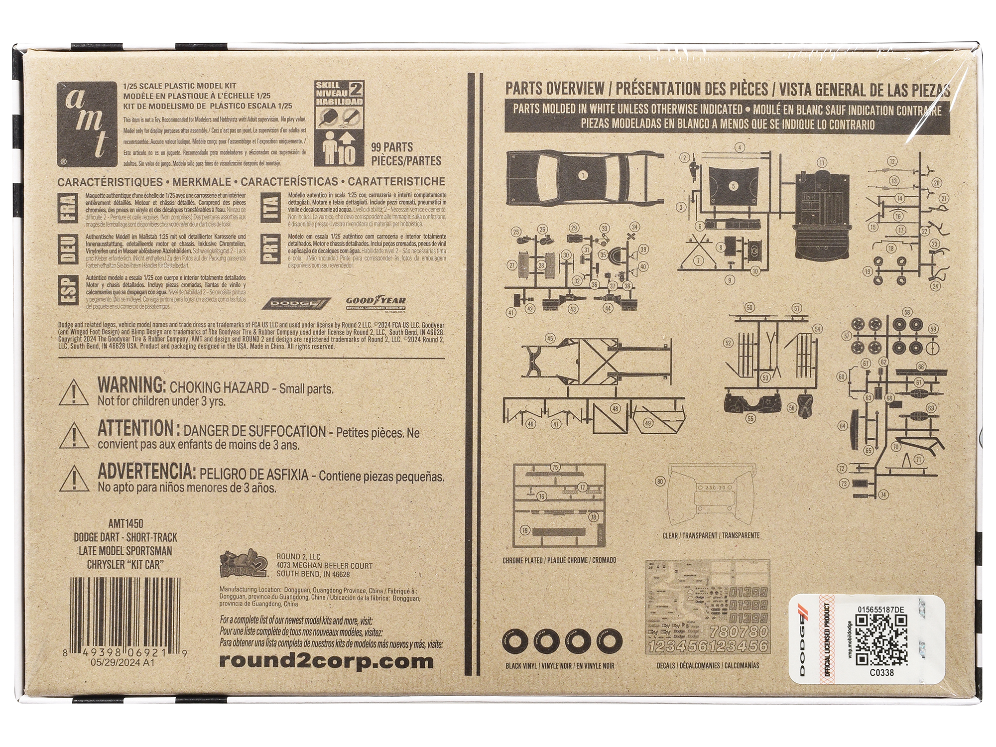 Level 4 Model Kit 1970 Dodge Challenger T/A "Streetburner" 2-in-1 Kit 1/24 Scale Model by Revell