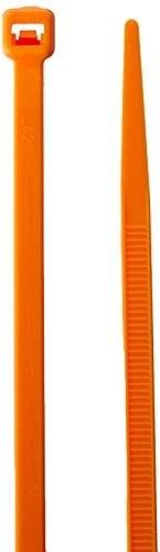 Morris 20617 Nylon Cable Tie with 50-Pound Tensile Strength, 8-Inch Length, Orange, 100-Pack