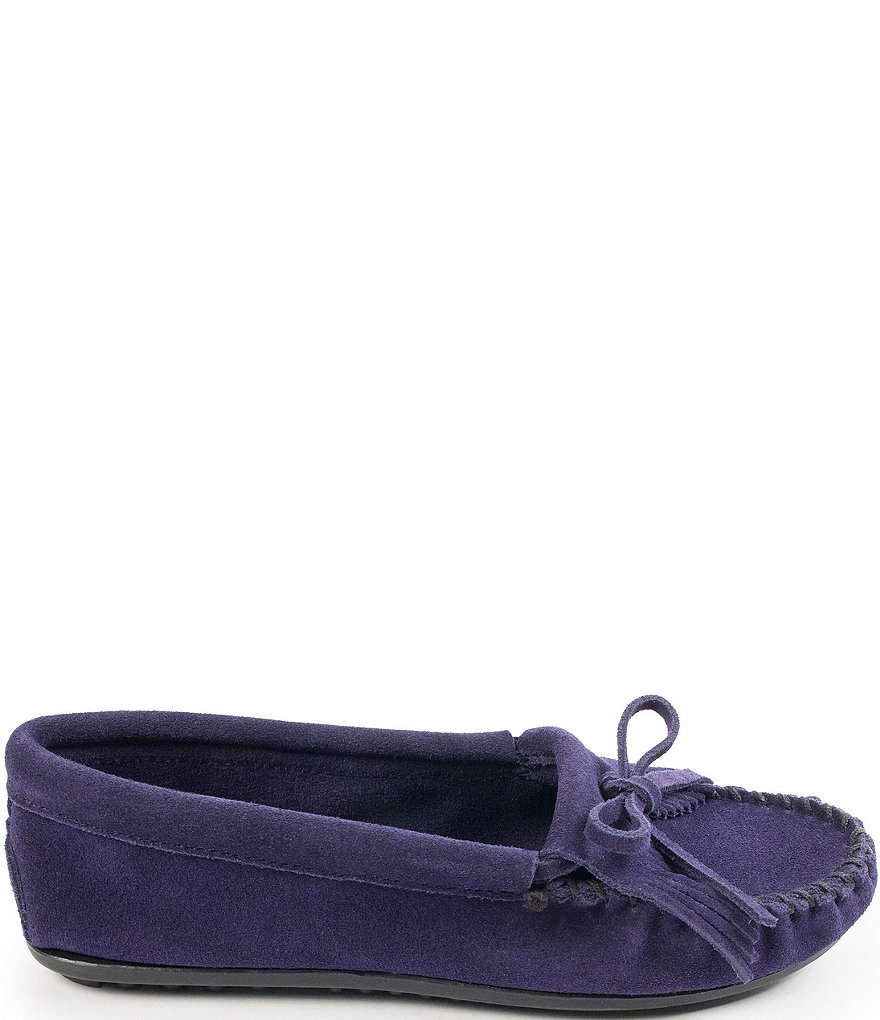 Minnetonka Kilty Suede Fringe Moccasins