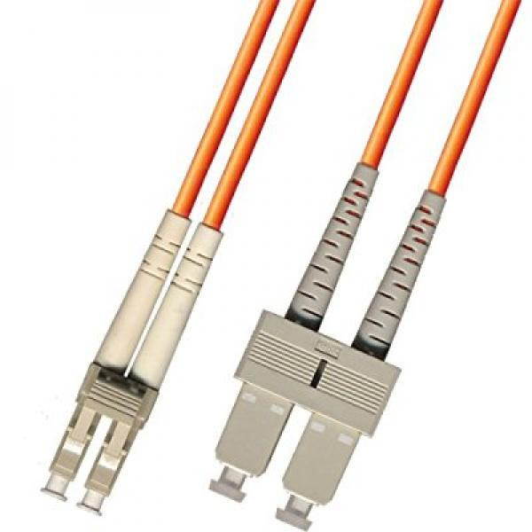 1M Multimode Duplex Fiber Optic Cable (62.5/125) - LC to SC