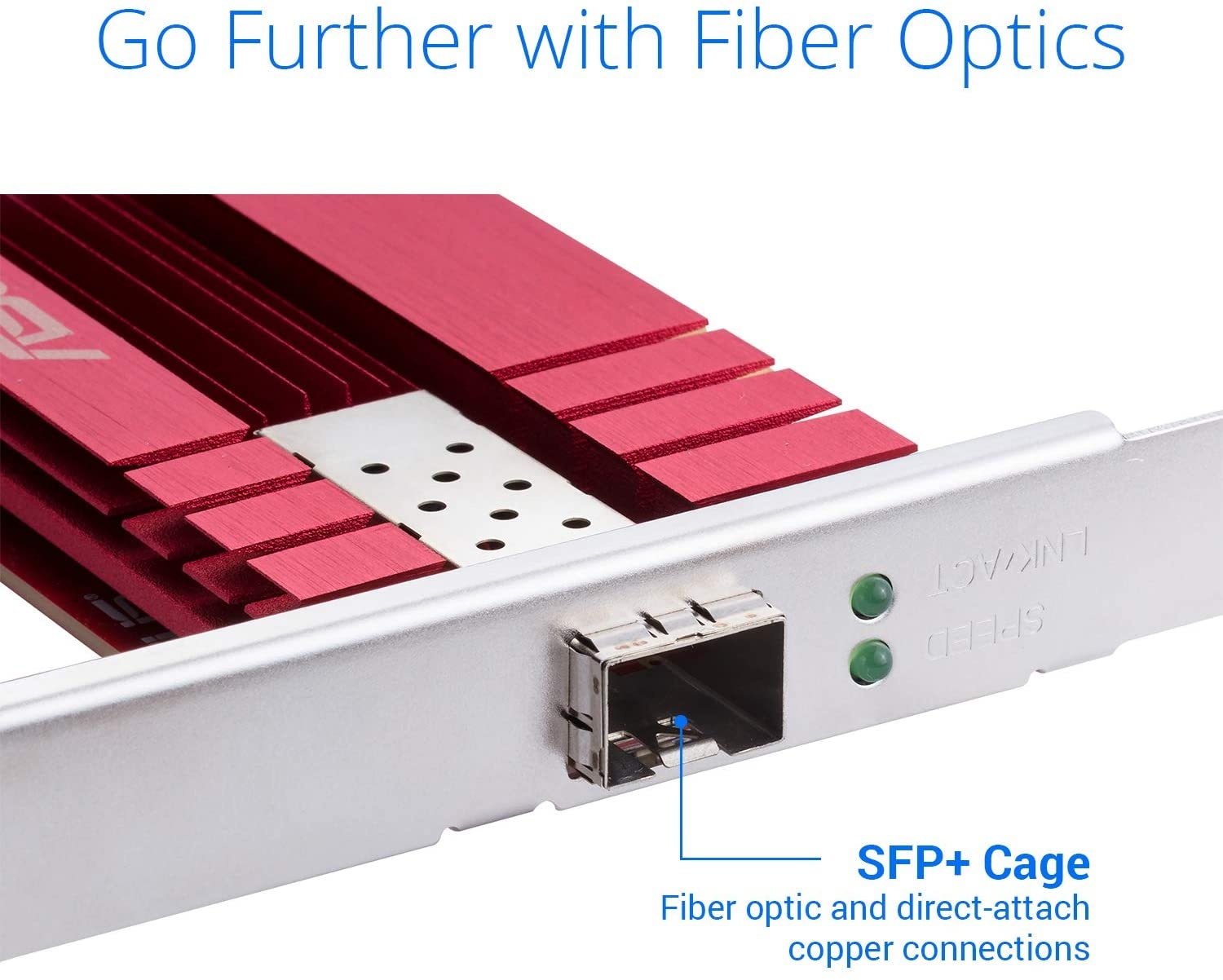 Asus 10Gbps Gigabit Ethernet PCI Express, Network Adapter PCIe 2.0/3.0 X4 SFP+ Network Card/Ethernet Card Support Fiber Optic (XG-C100F)