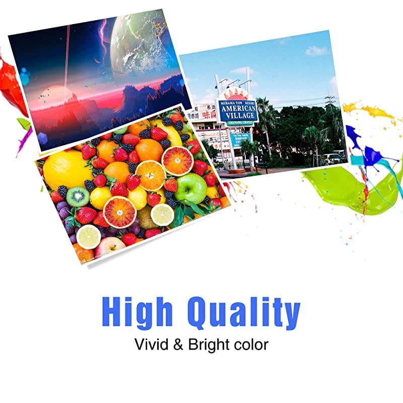 Refill Ink Kit for HP 564 364 920 902 63 Inkjet Printer Cartridges, Refillable Cartridges, CISS, 5 Color (1 Black 1 Photo Black 1 Cyan 1 Magenta 1 Yellow) 100ML x5, with 5 Syringe and Instruction